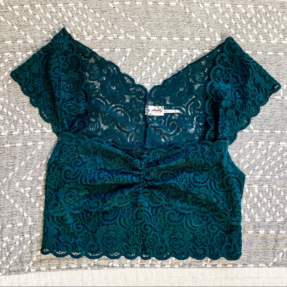 Lacey Intimately Free People Crop Top in Teal
